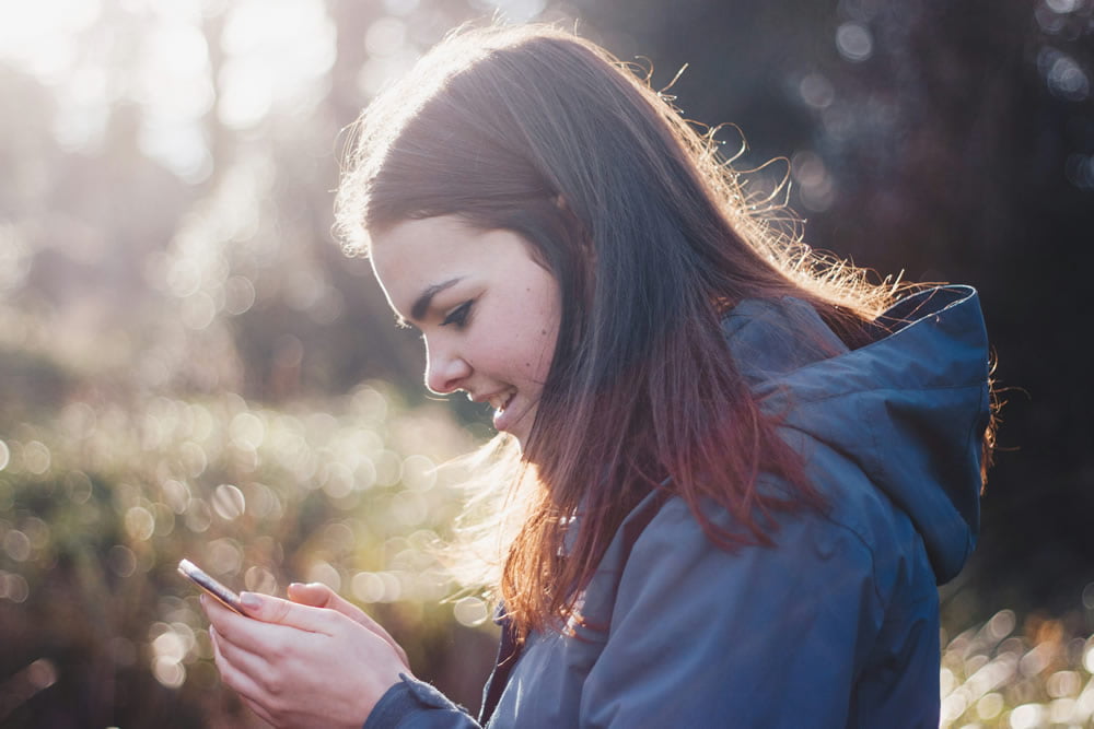 verslaafd aan telefoon